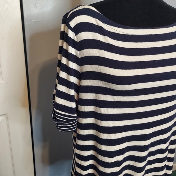 Lauren Ralph Lauren Striped Quarter Length Shirt Size XL Juniors - Picture 2 of 7